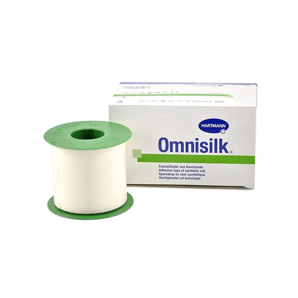 Omnisilk Fixation Plaster made of artificial silk, 2,5 cm x 5 m, 1 roll