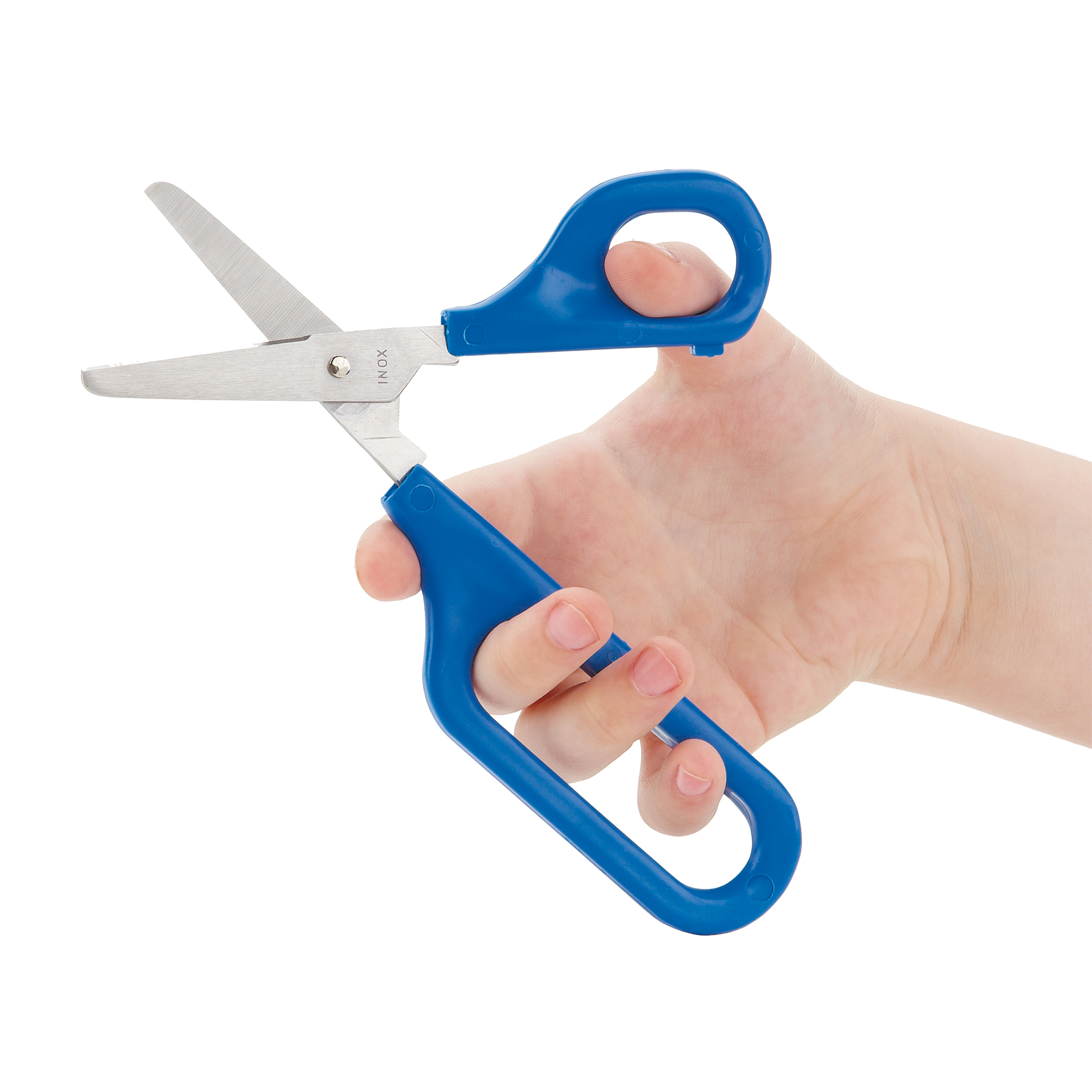 Sundo EASI-GRIP Scissors with Finger & Thumb Hole, pointed, 7.5 cm, blue, Right