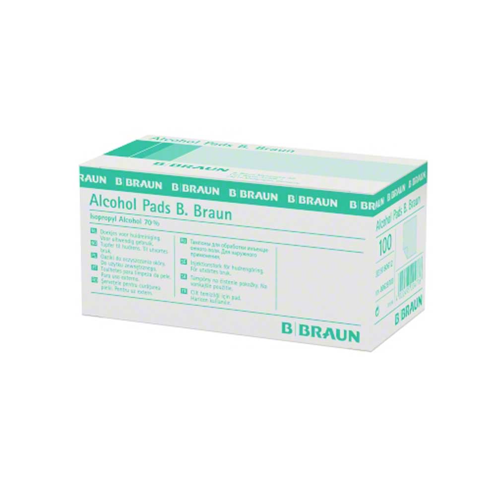 B.Braun Alcohol Pads, 70% isopropyl alcohol, 32x67mm, 100Pcs