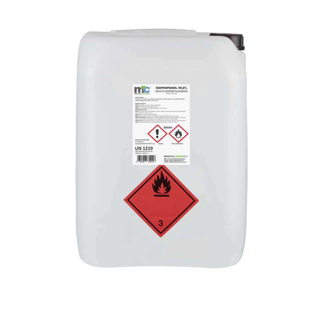 Isopropanol 99,9% isopropyl alcohol 30 litre canister