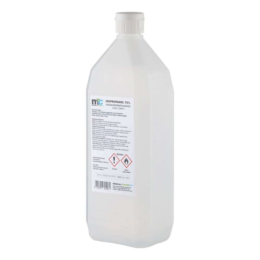 Medicalcorner24 70% isopropanol, isopropyl alcohol, spray bottle 1 l