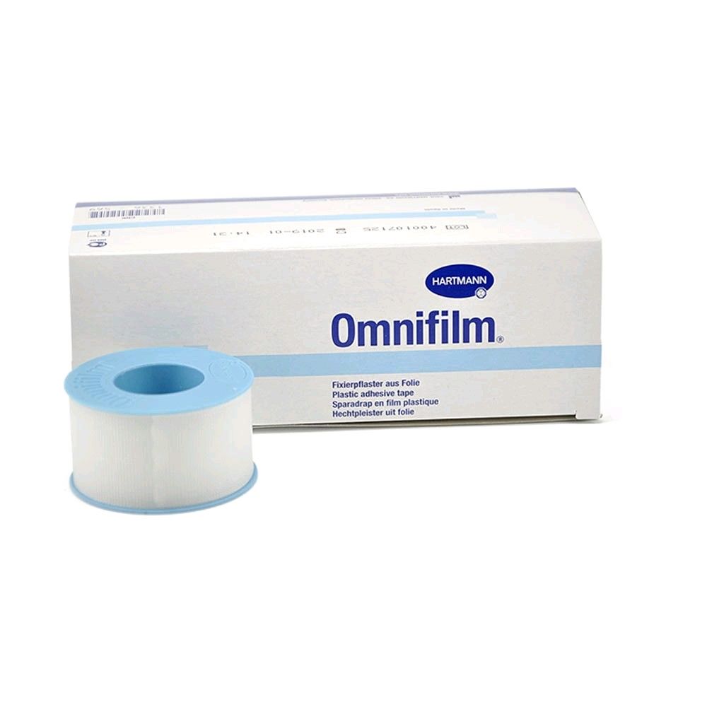 Omnifilm Fixation Plaster, transparent plaster, 1,25 cm x 5 m, 1 roll