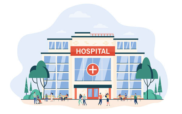 Illustration of a hospital