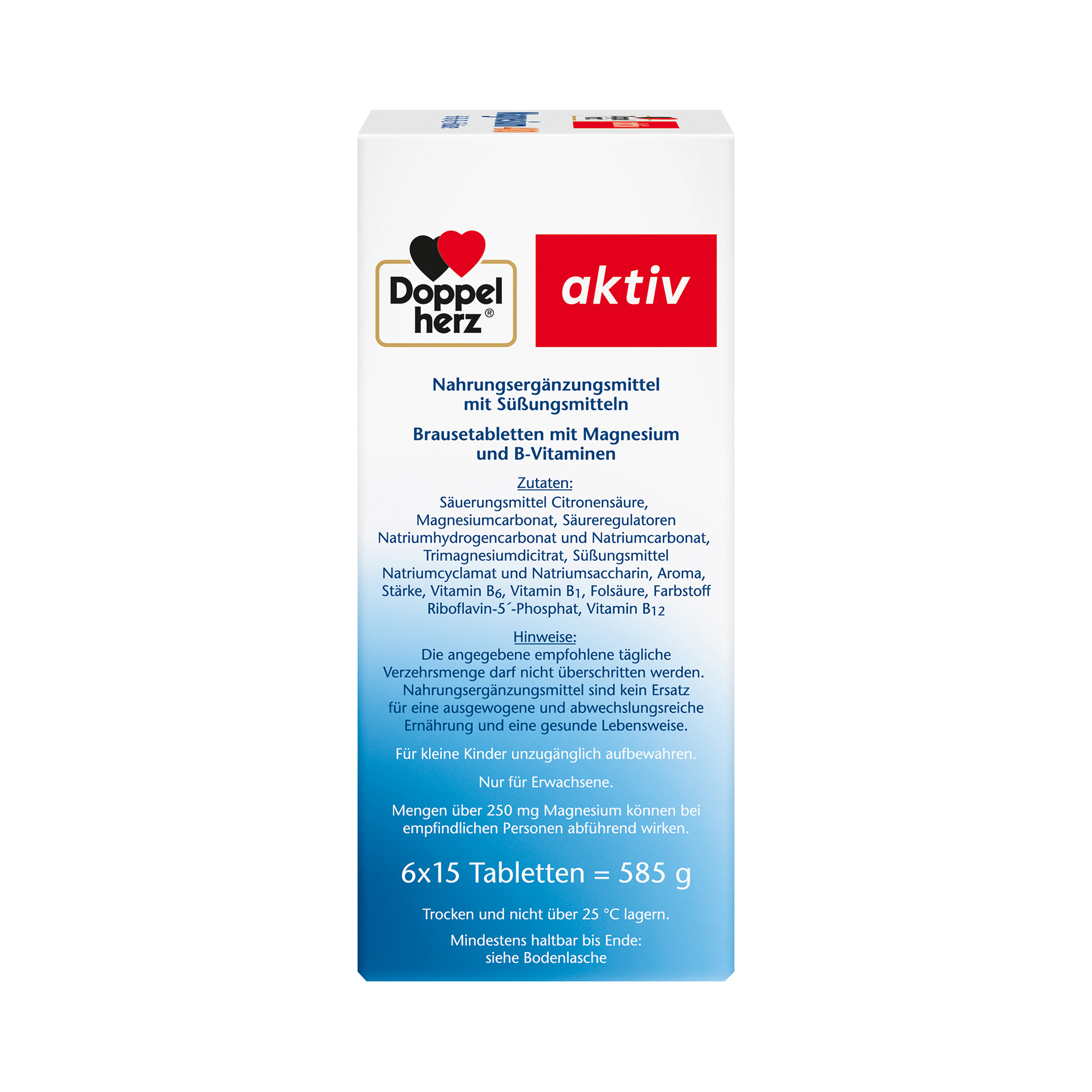 Doppelherz aktiv Magnesium 400 + B-Complex, 6x15 Effervescent Tablets