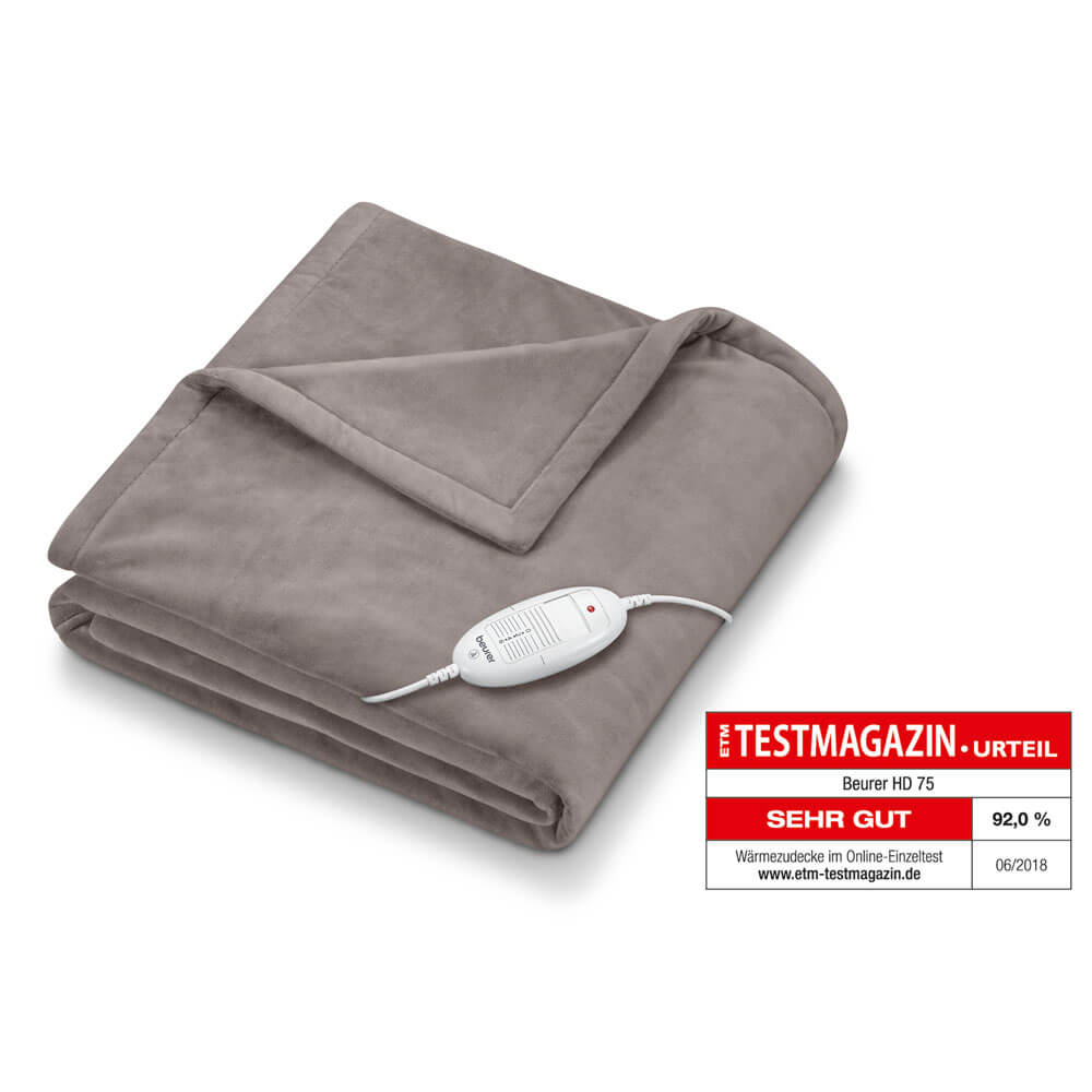 Heating blanket HD75, Cosy Nordic, warming, washable, Beurer, Taupe