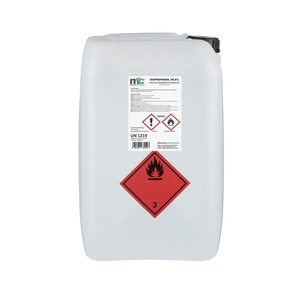 Isopropanol 99,9% isopropyl alcohol 25 litre canister