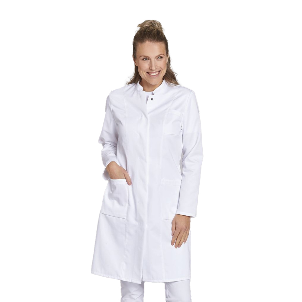 Leiber Coat for ladies, long sleeve, side / peep pockets, white, sizes 34-52