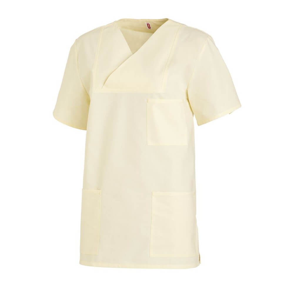Leiber Slip-on Casaques, unisex, short sleeve, 1 chest/ 2 side pockets, yellow, VI