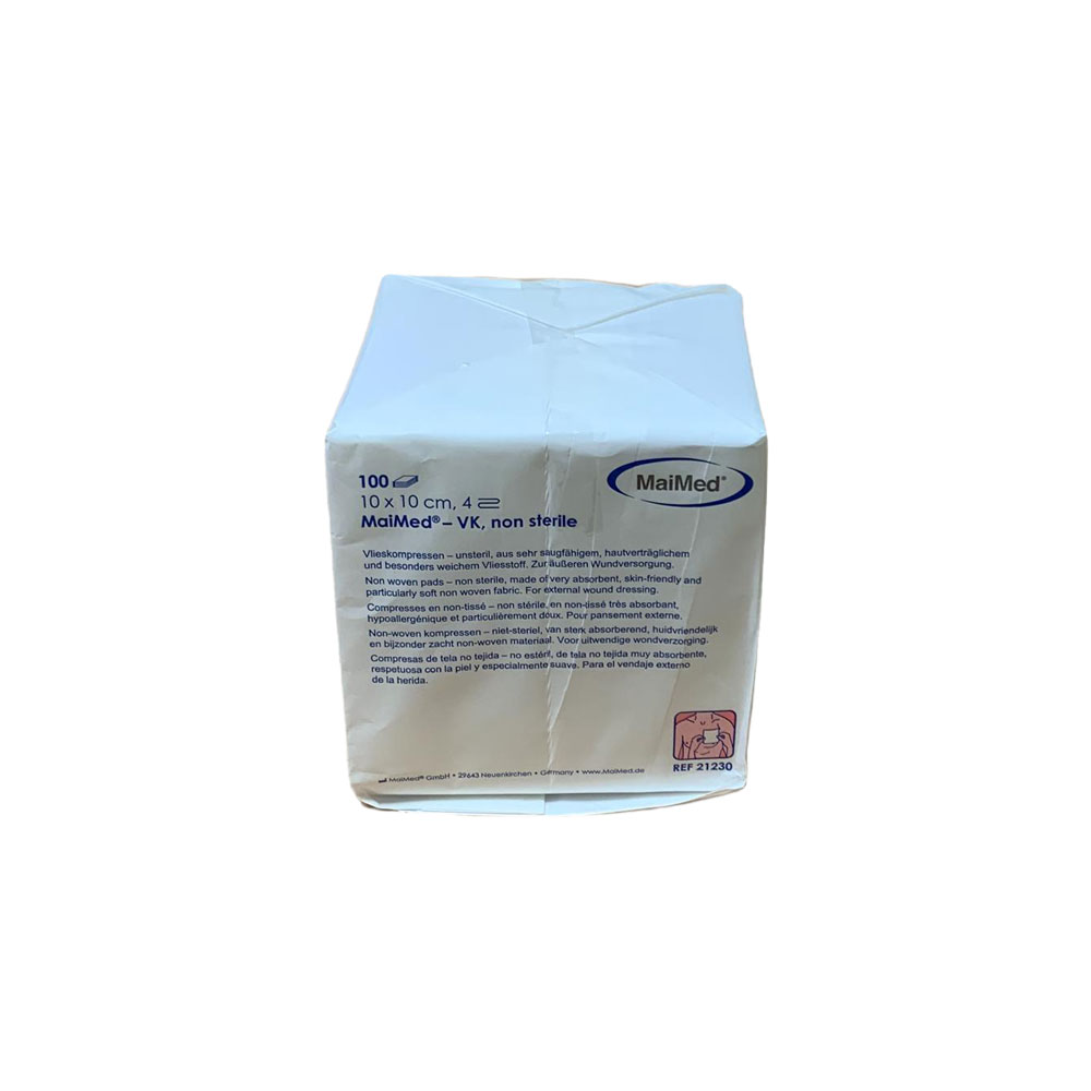 MaiMed VK Fourfold Nonwoven Compress, 100 items, 5 x 5 cm