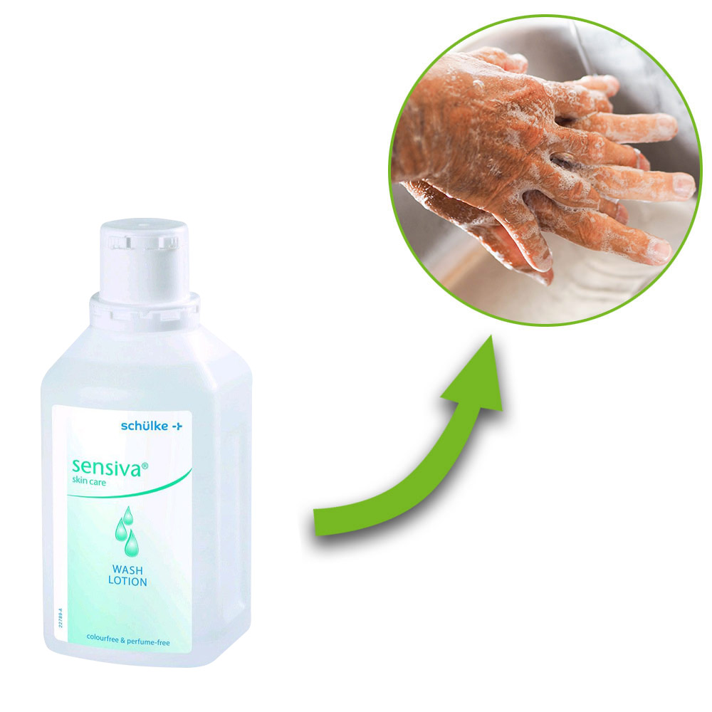 Schülke sensiva® wash lotion, allantoin, soap- / dye-free, 500ml