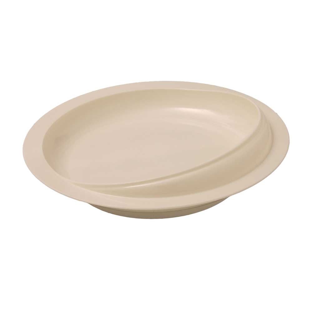 Behrend plate with raised edge, non-slip, rubber feet, ABS plastic