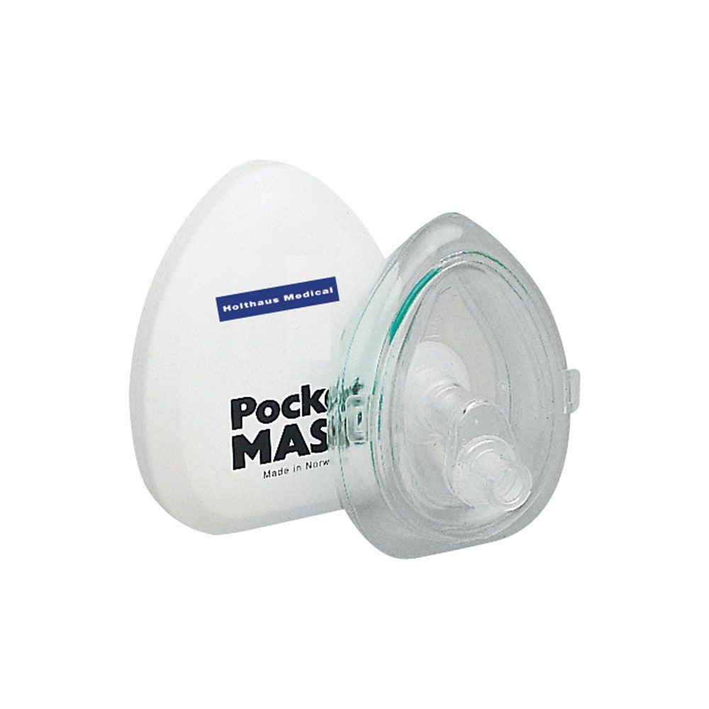 Holthaus Medical pocket mask, one-way valve, filter, 1 item