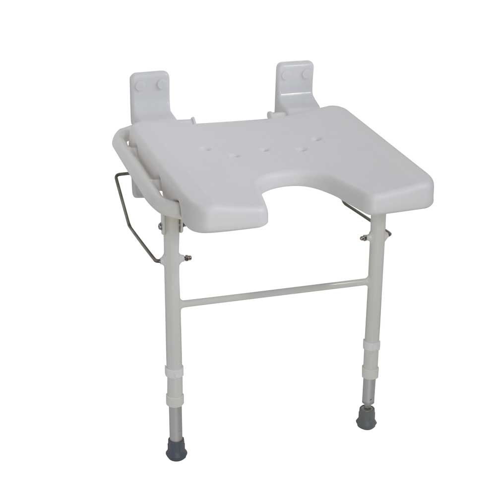 Behrend shower flip-up seat Extra, height-adjustable, hygienic opening