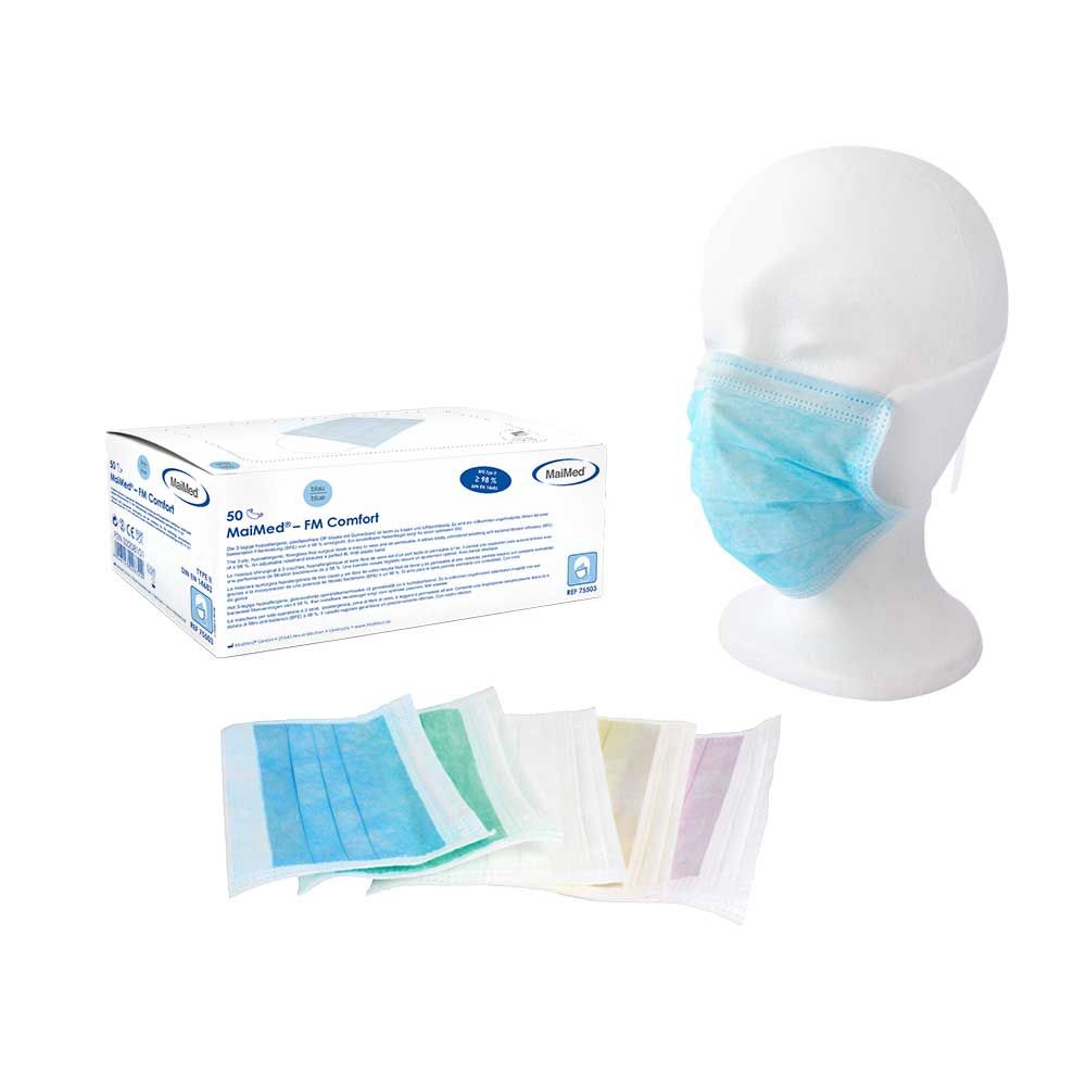 OP Surgical Mask, lace-up, by MaiMed, 3 layers, 50 items