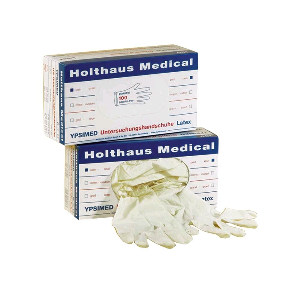 Holthaus Medical YPSIMED Latex Gloves, PowdeRed, 100 pcs, L