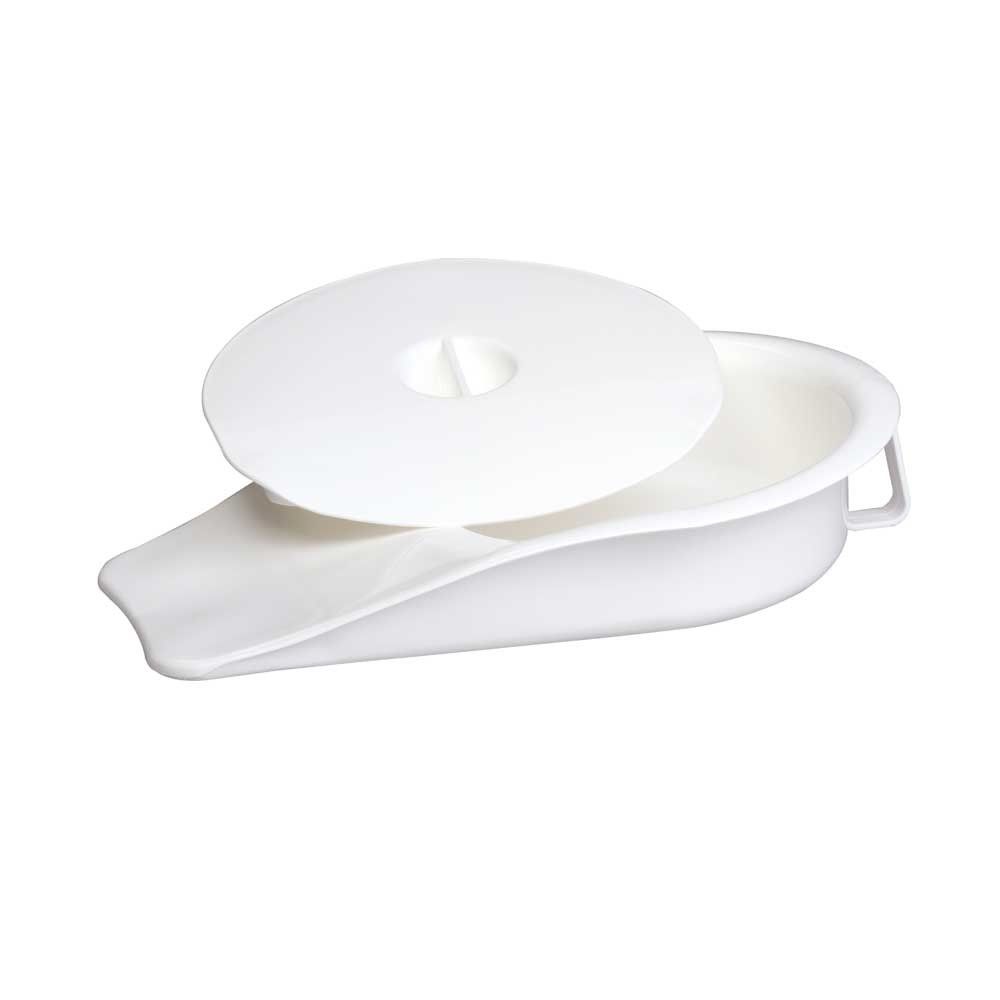 Behrend Bedpan, oval, with lid, plastic, 40x29x8cm