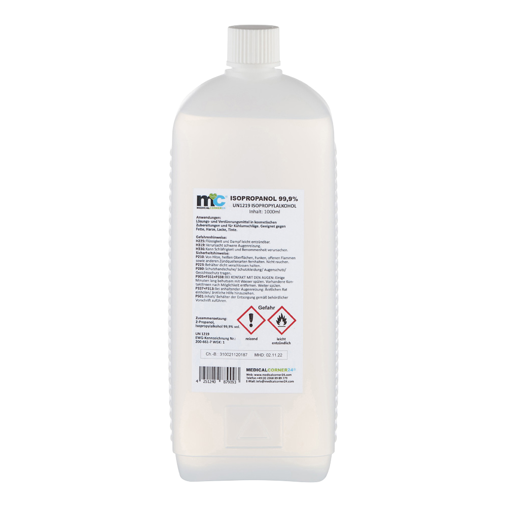 Isopropanol 99.9% Isopropyl Alcohol 1000 ml