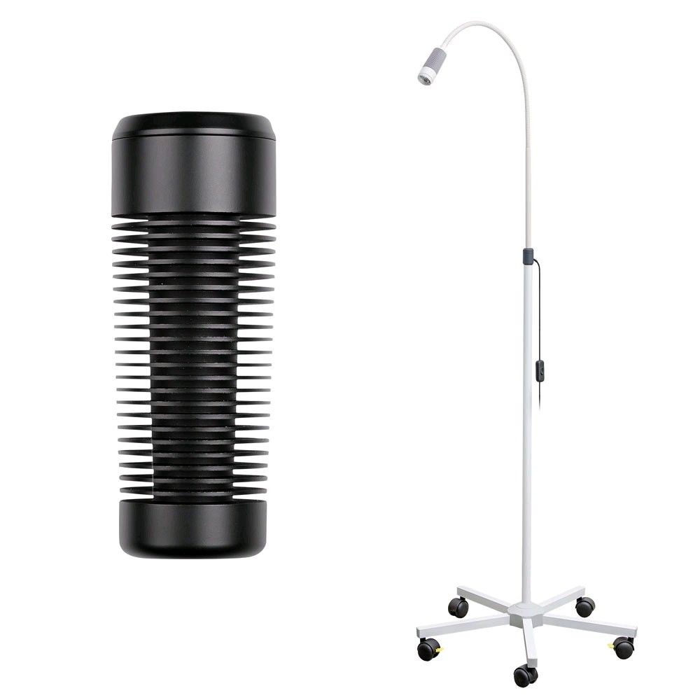 Luxamed LED examination light, energy saving, roller stand, black