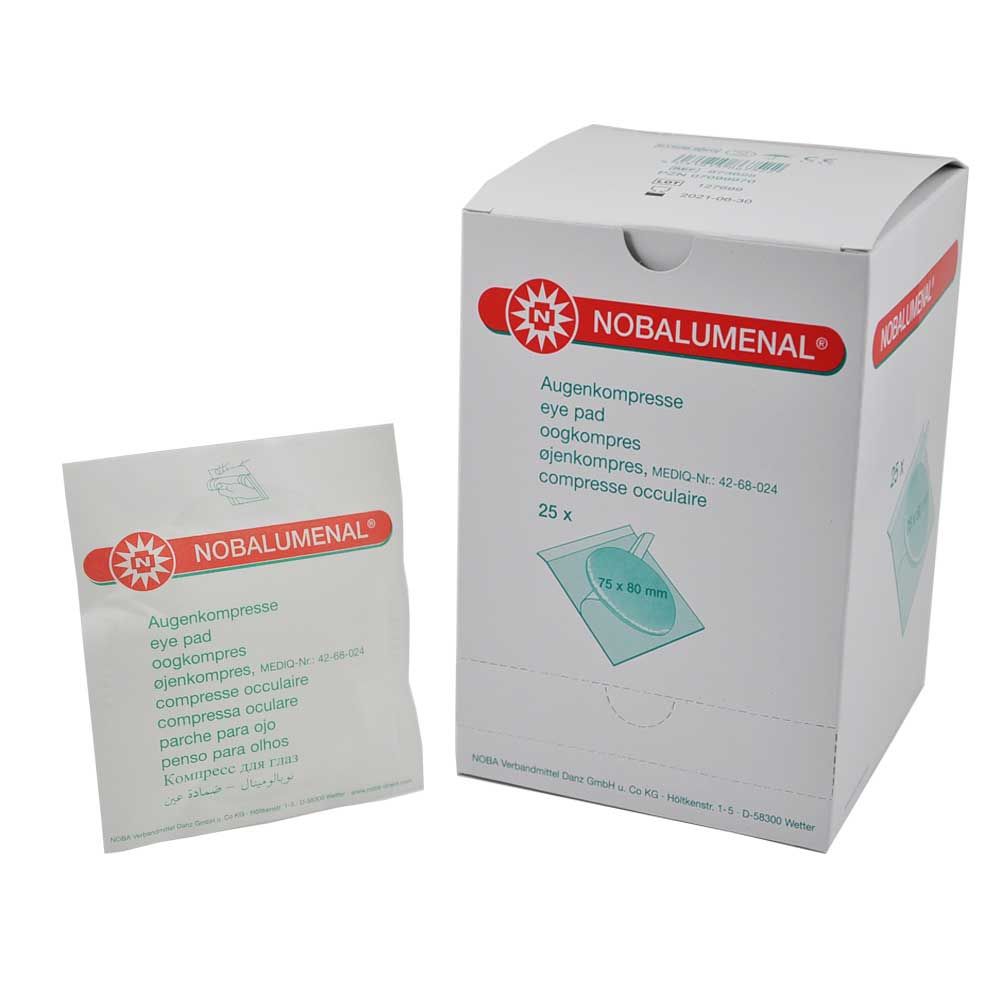 NOBALUMENAL® sterile, eye compress, nonwoven, 75x80mm, 25pcs