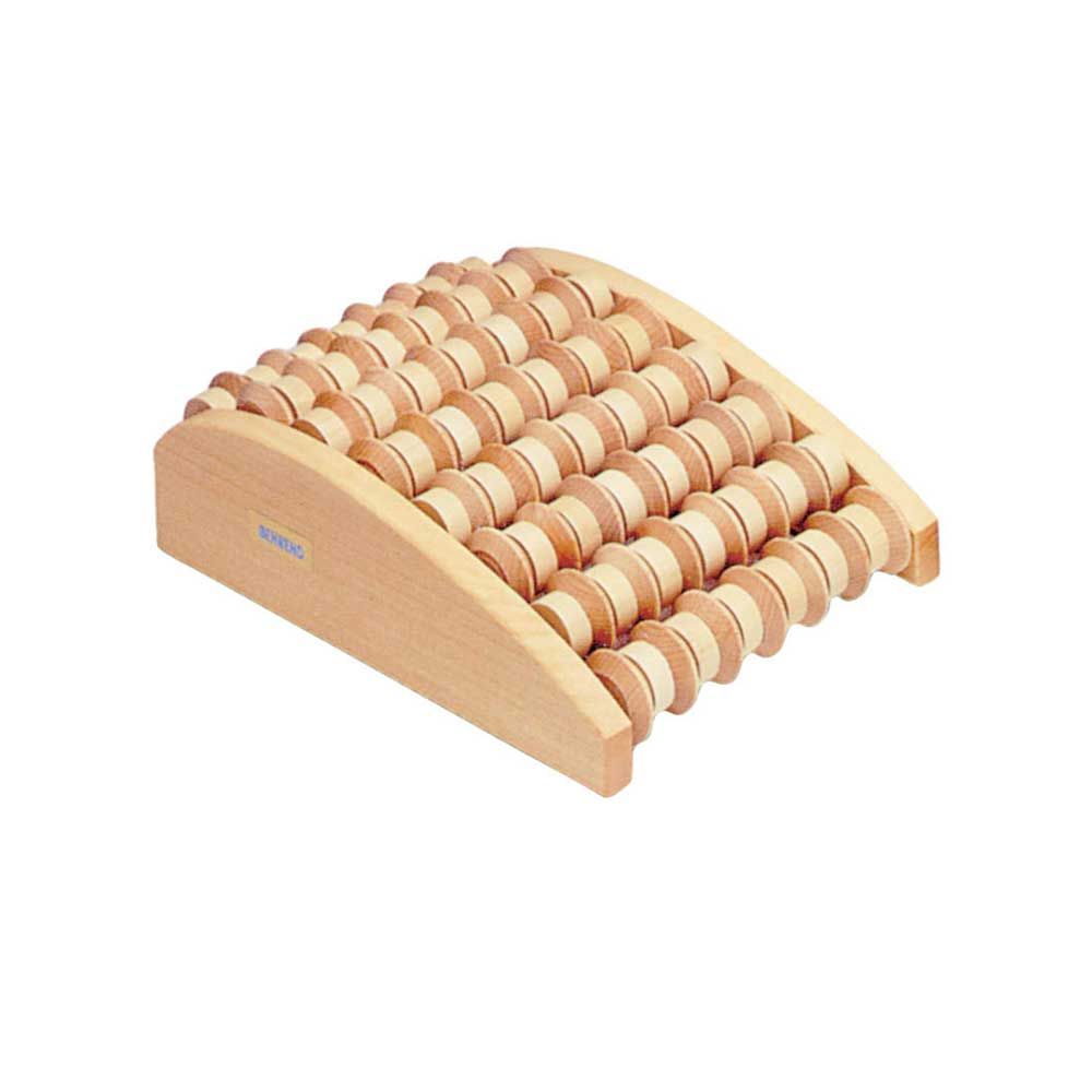 Behrend foot massage roller, wood, anatomical, 8 axes