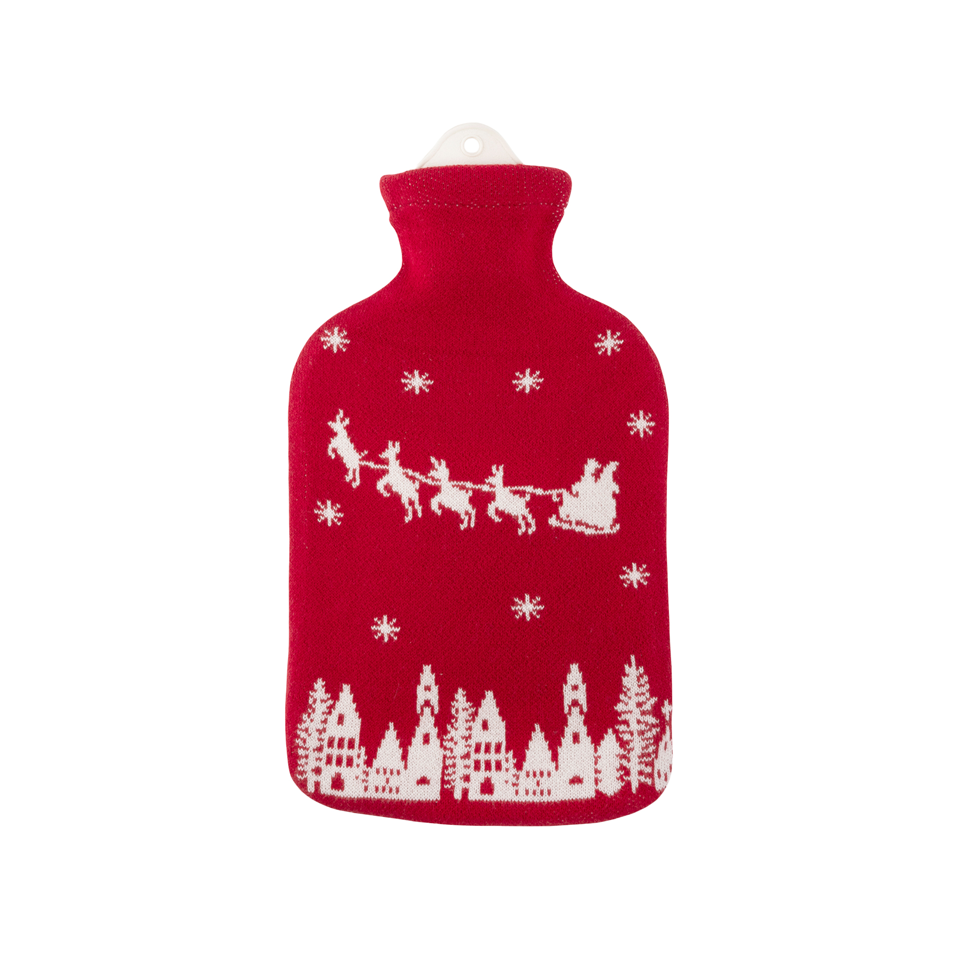 Sänger 2.0 Liter Hot Water Bottle with Cotton Knit Cover "Santa Claus"