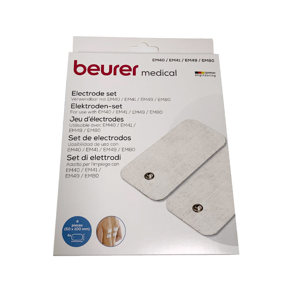 Beurer electrodes 50x100 mm, electrostimulation device EM 41/49/80/95, 4 items