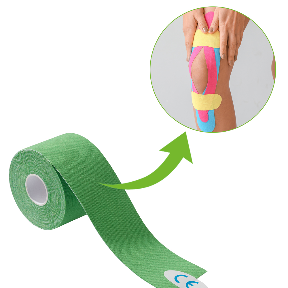 Power Kinesiology Tape, 5 cm x 5 m, 1 roll, green