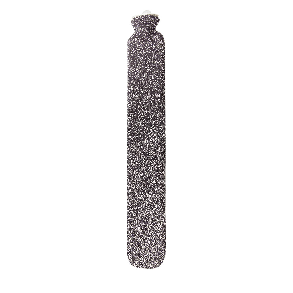 Hot water bottle LONGI "Pixel Grey", with cover