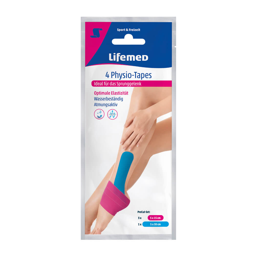 Physiotapes ankle, by Lifemed®, 2 sizes, 4 pieces