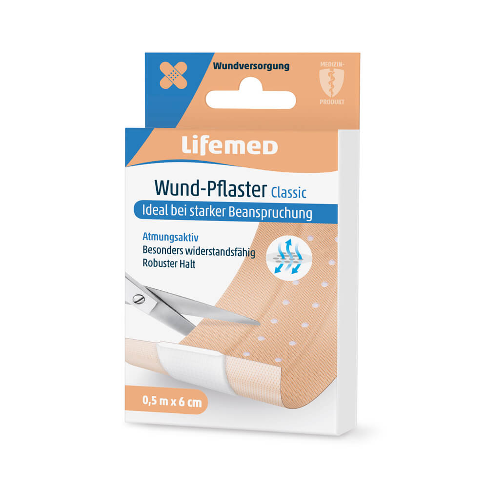 Wound plaster Classic, skin colored, from Lifemed®, 6cm x 0,5m