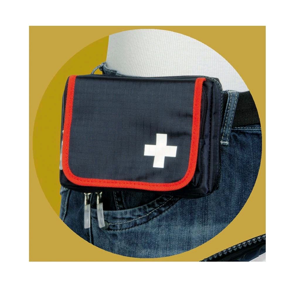 Travel first aid kit by Holthaus Medical, filled, belt attachment