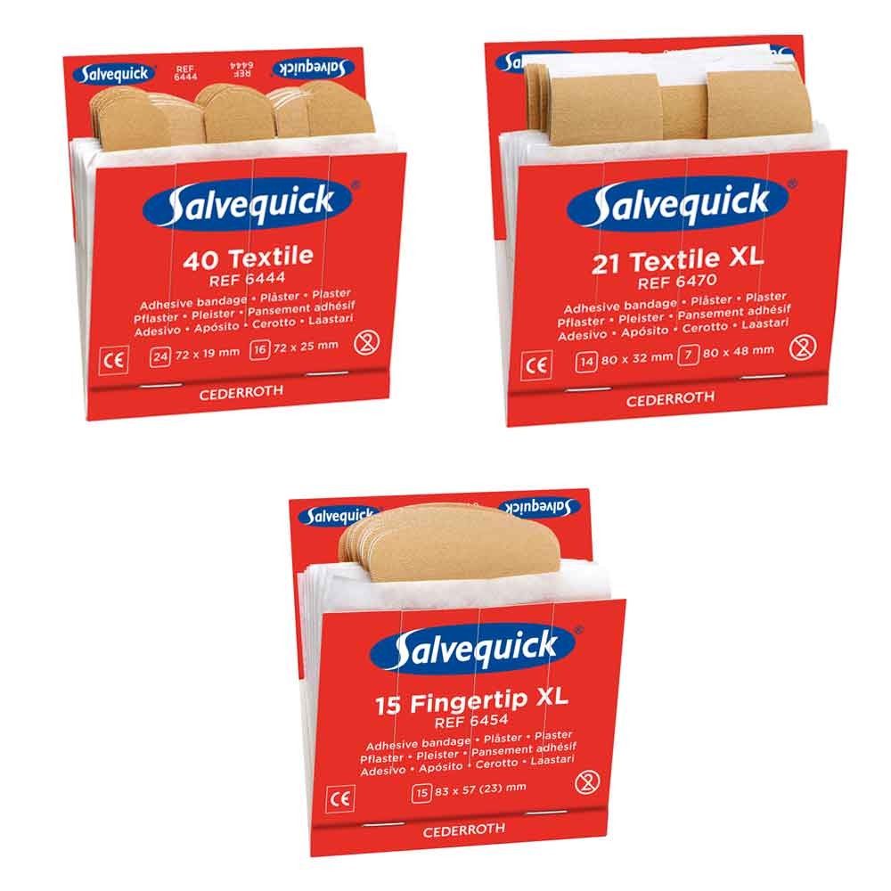 Cederroth Salvequick Plaster-Strips Refill instant patch kit, sizes