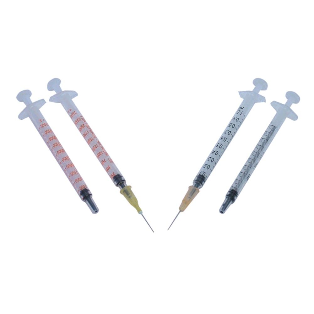 Dispomed 1 ml heparin syringes u. 25G cannula 0,5x16mm, 100 pieces