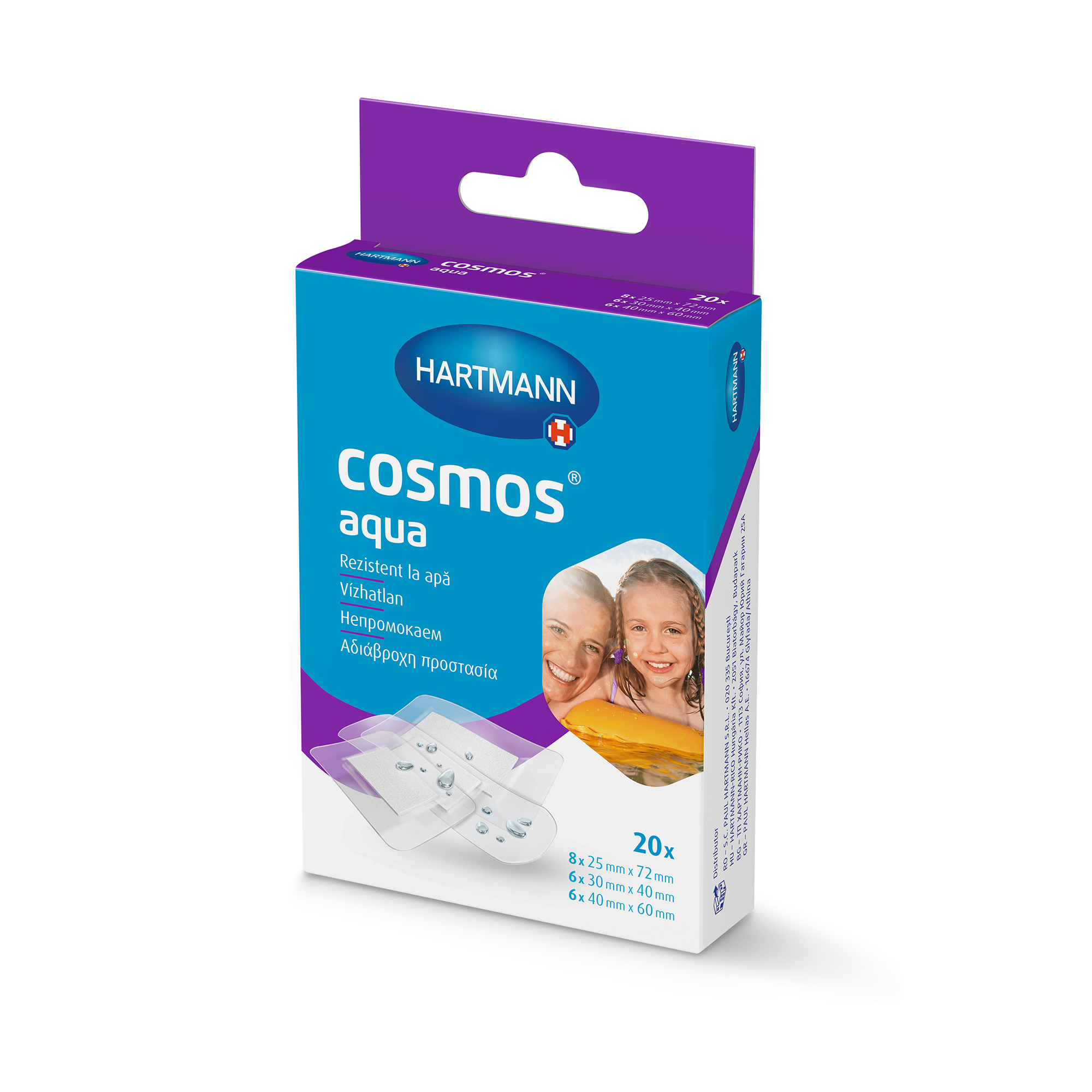 Hartmann Cosmos® aqua in 3 different sizes, in a folding box