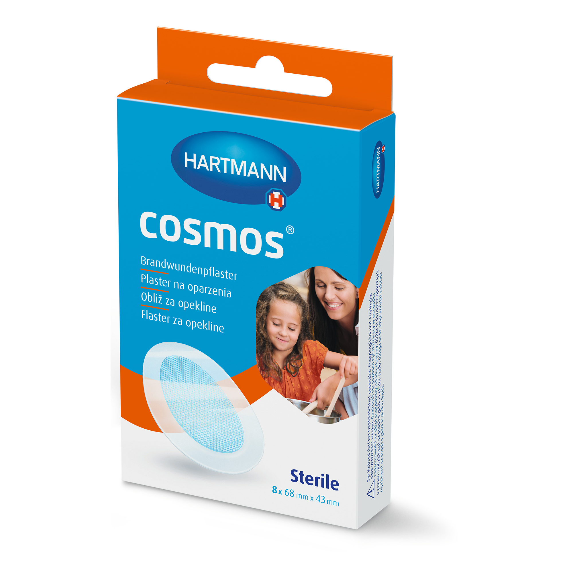 Hartmann Cosmos® Burn plaster 68 x 43 mm, 8 plaster in folding box