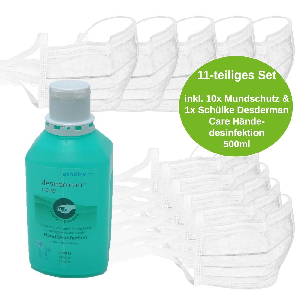 MC24 Mouthguard set, 11 pieces with Schülke Desderman® Care