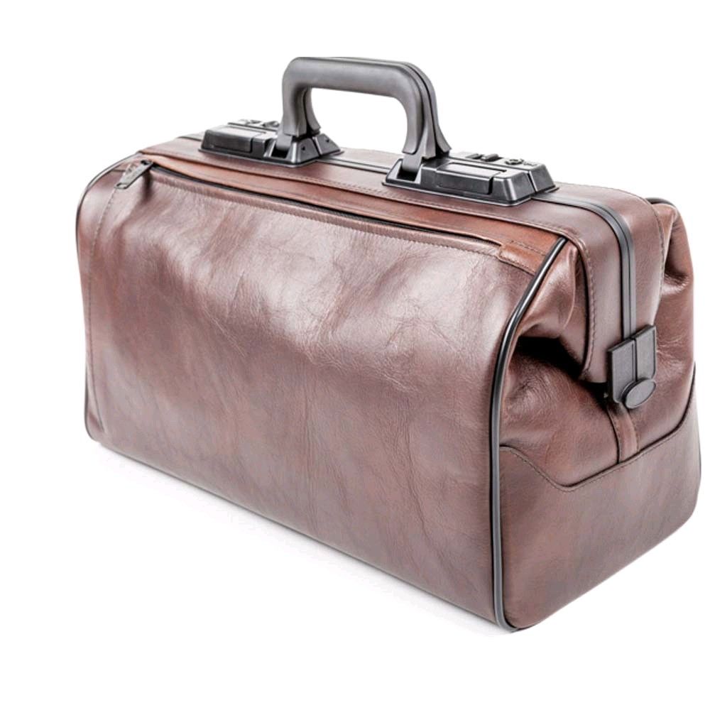 Dürasol Rusticana doctor's bag, 2 front pockets, donors, small, brown
