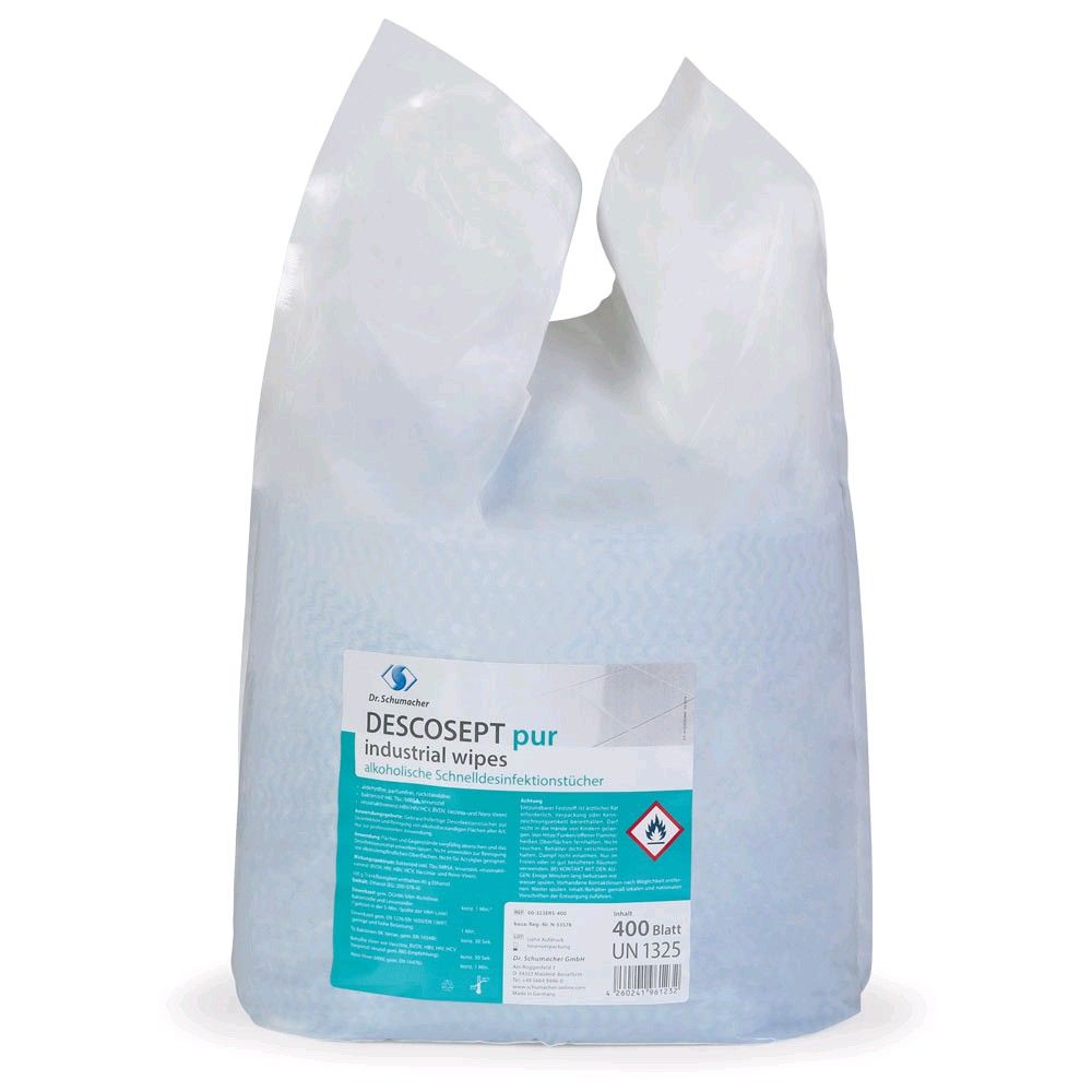 Descosept Pur Industrial wipes, disinfectant wipes with o. without dispenser