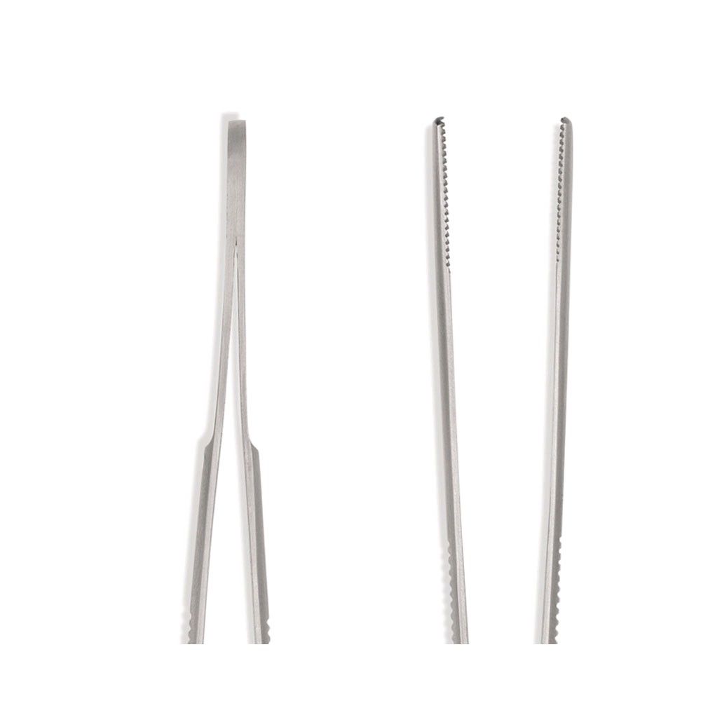 Anatomical Tweezers, standard, straight, by Hartmann, 14 cm, 25 items