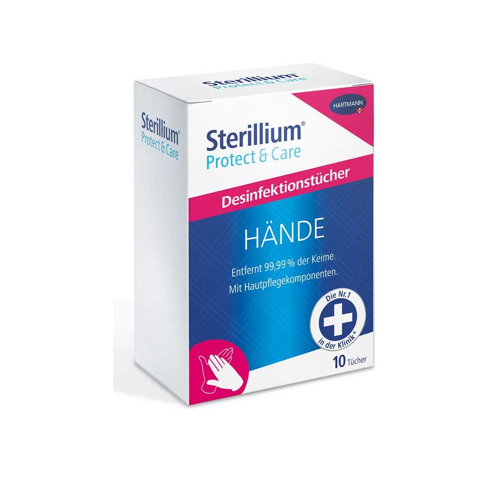 Hartmann Sterillium Protect & Care Hand Disinfectant Wipes, 10 Pcs