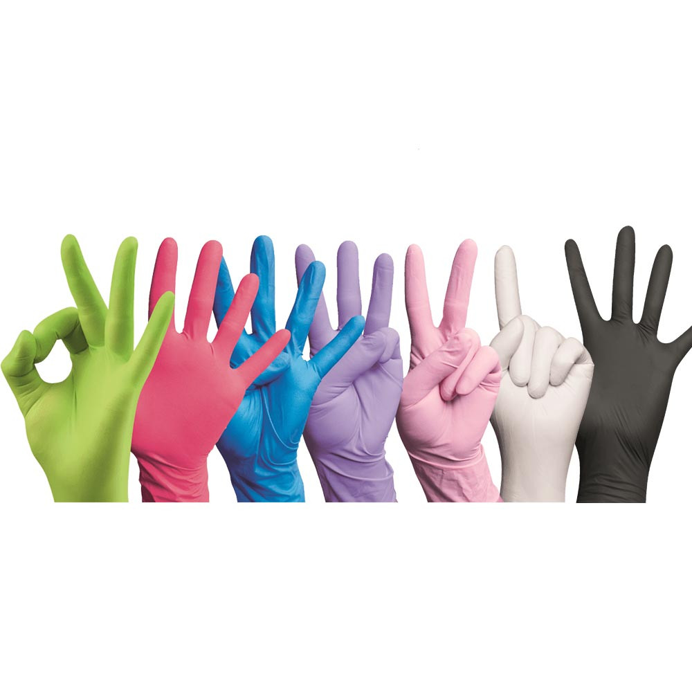 Euronda Monoart nitrile gloves various colors, XS-L