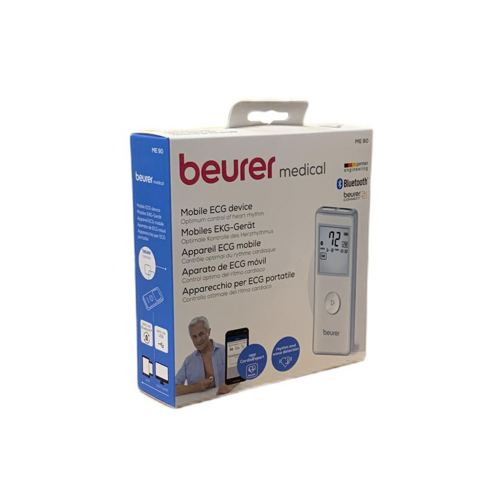 Beurer ME90 mobile ECG device, 1-button operation, Cardio Expert App