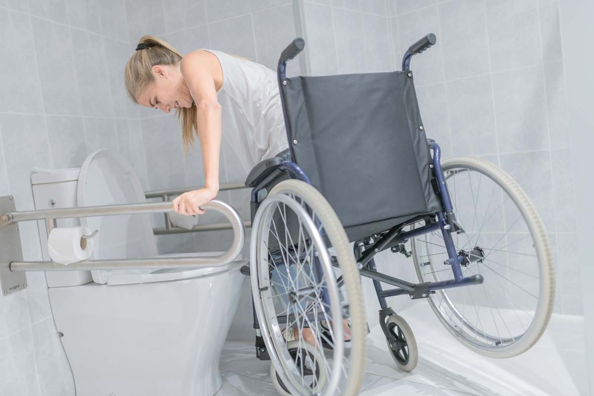 Wheelchair users of all ages require toilets adapted to their needs