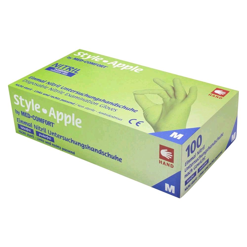 Nitrile gloves style of Apple Ampri, powder free, S