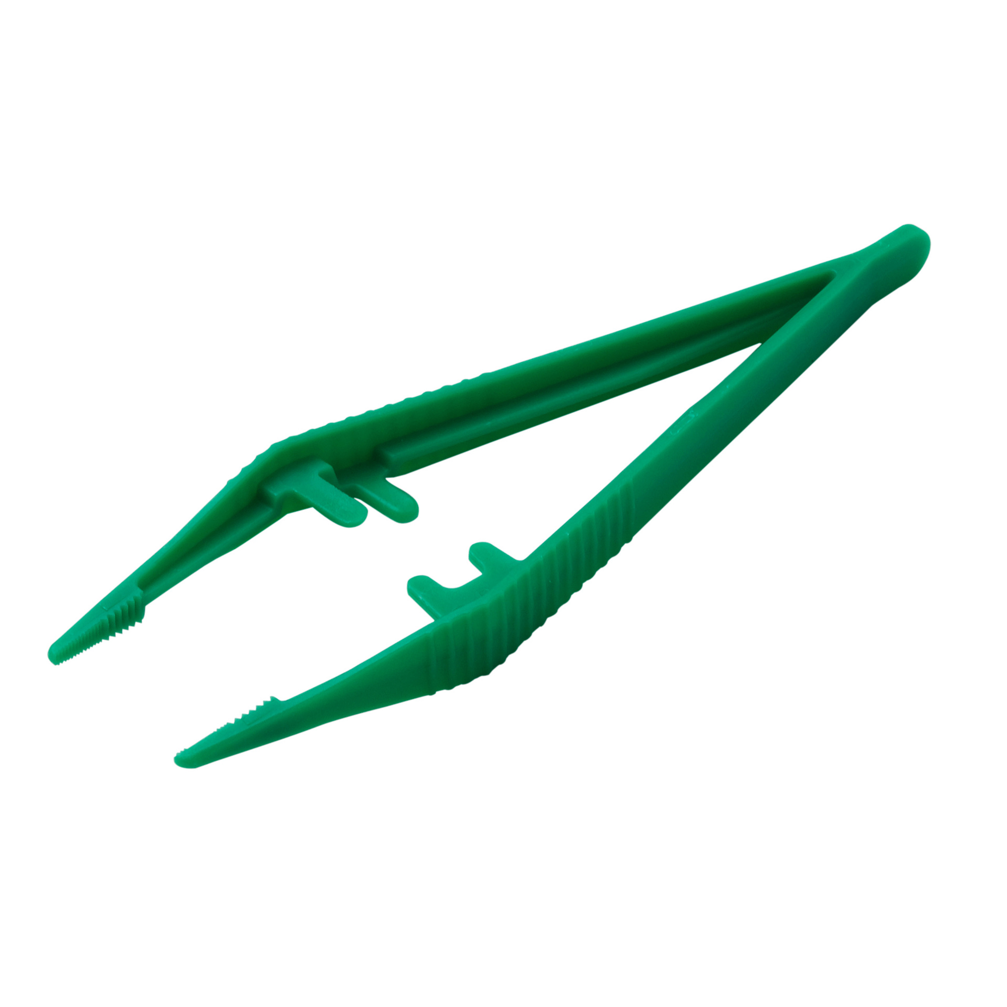 Hartmann Anatomical forceps, plastic, green 12.5 cm sterile, individually packed