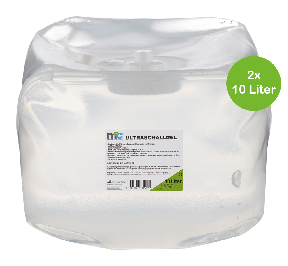 Ultrasound Gel, Sonography Gel, 2 x 10 litre cubitainer