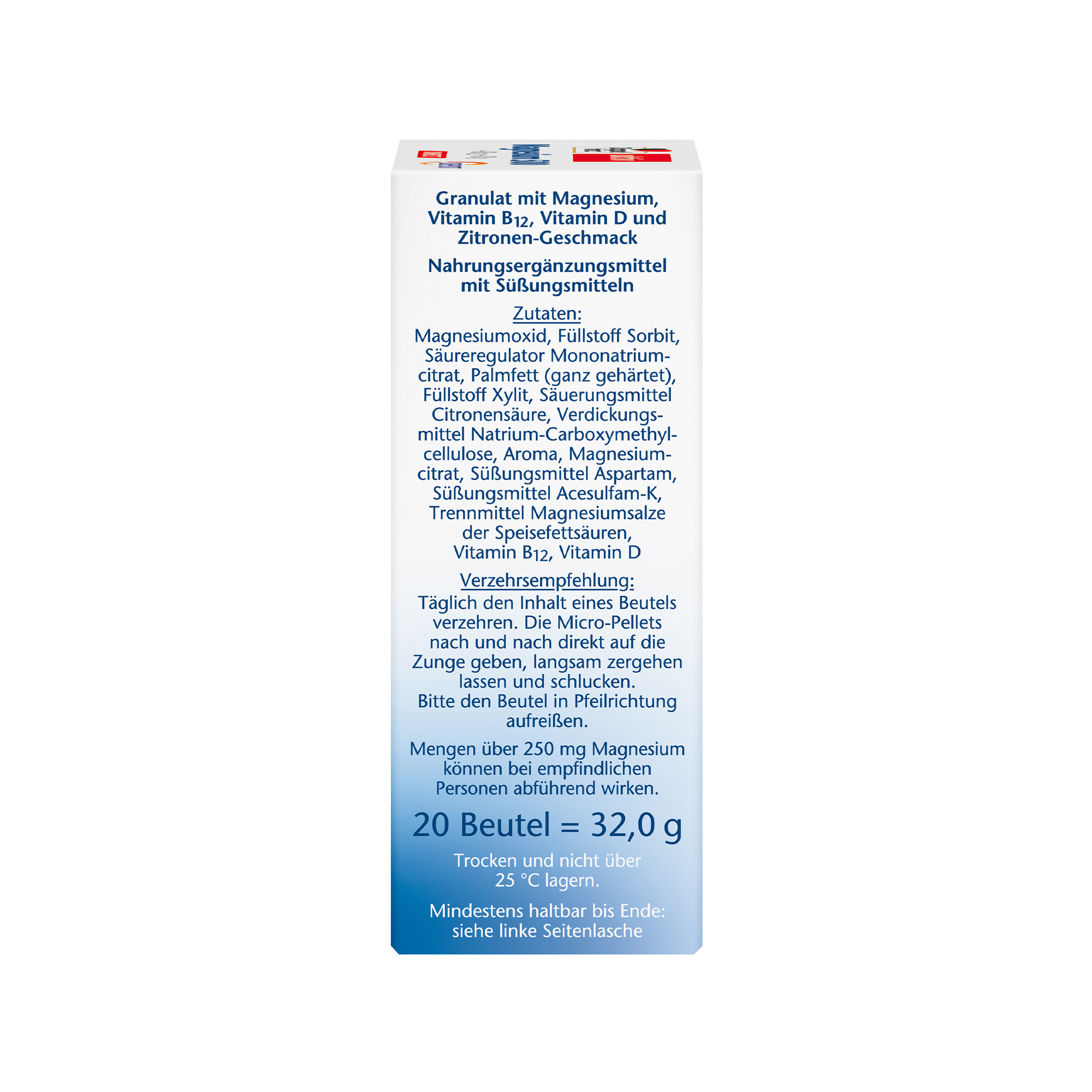 Doppelherz aktiv Magnesium 500 + B12 + D3 Depot, direct, 20 Portions