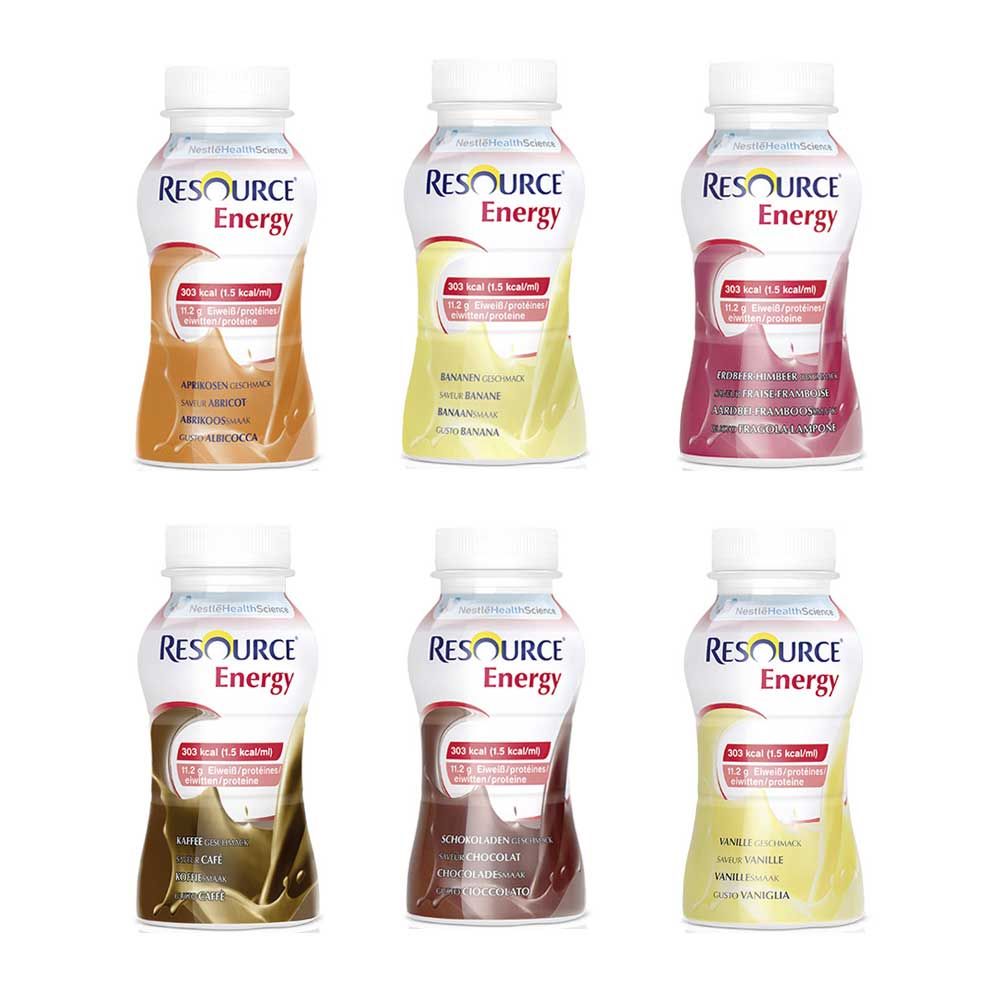 Nestle Resource® Energy Drink, 200ml, 4/24 pcs, diff. Flavors