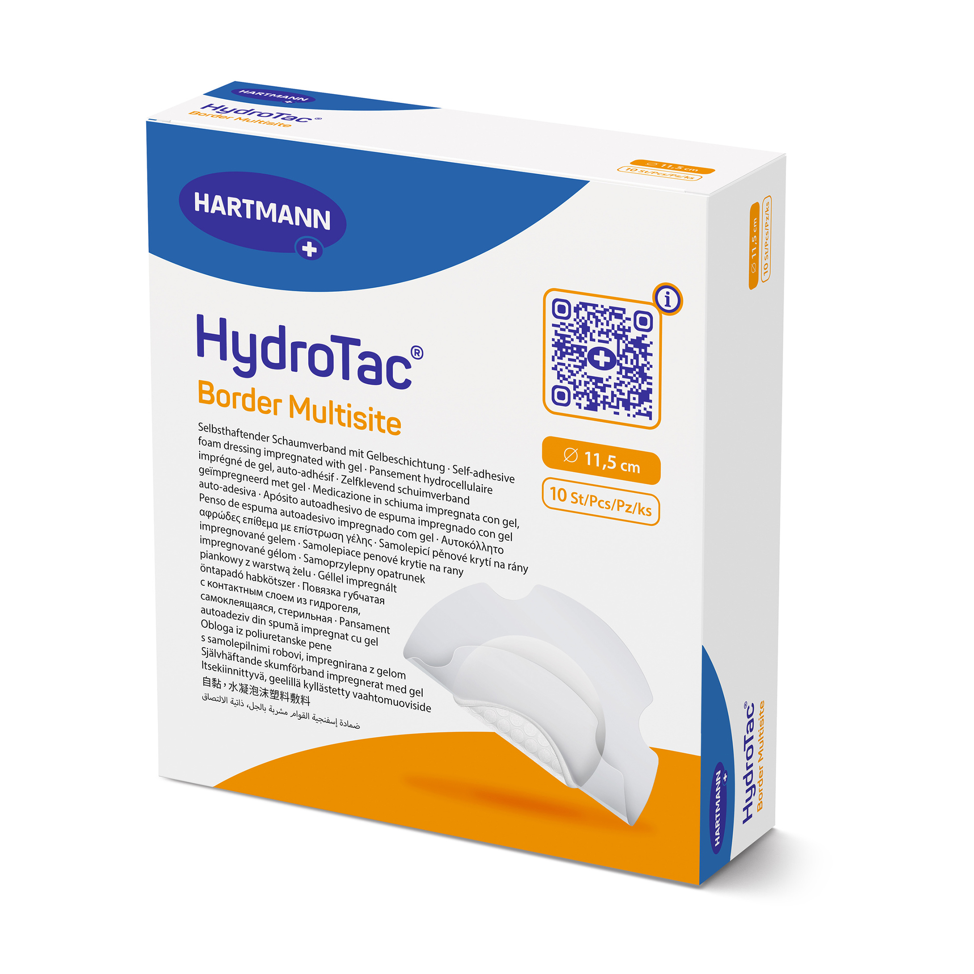 Hartmann HydroTac® border multisite Ø 11.5 cm (IM Ø 6 cm) sterile, individually sealed