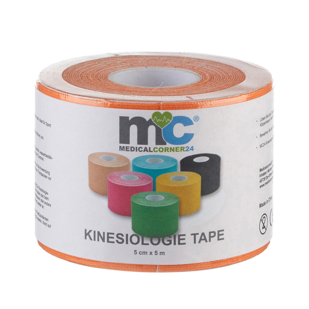 Medicalcorner24® Power Kinesiology Tape, 5cmx5m, 1 roll, orange